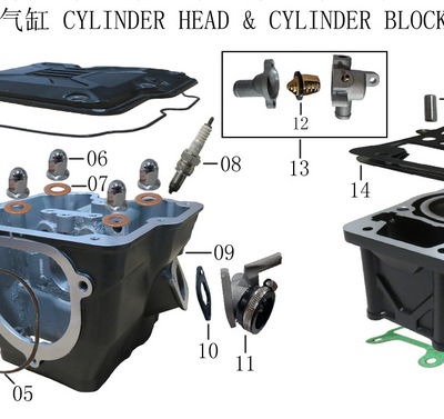 Cylinder head & Cylinder Block